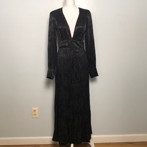 Free People Maxi Dress Prairie Style Button Front
